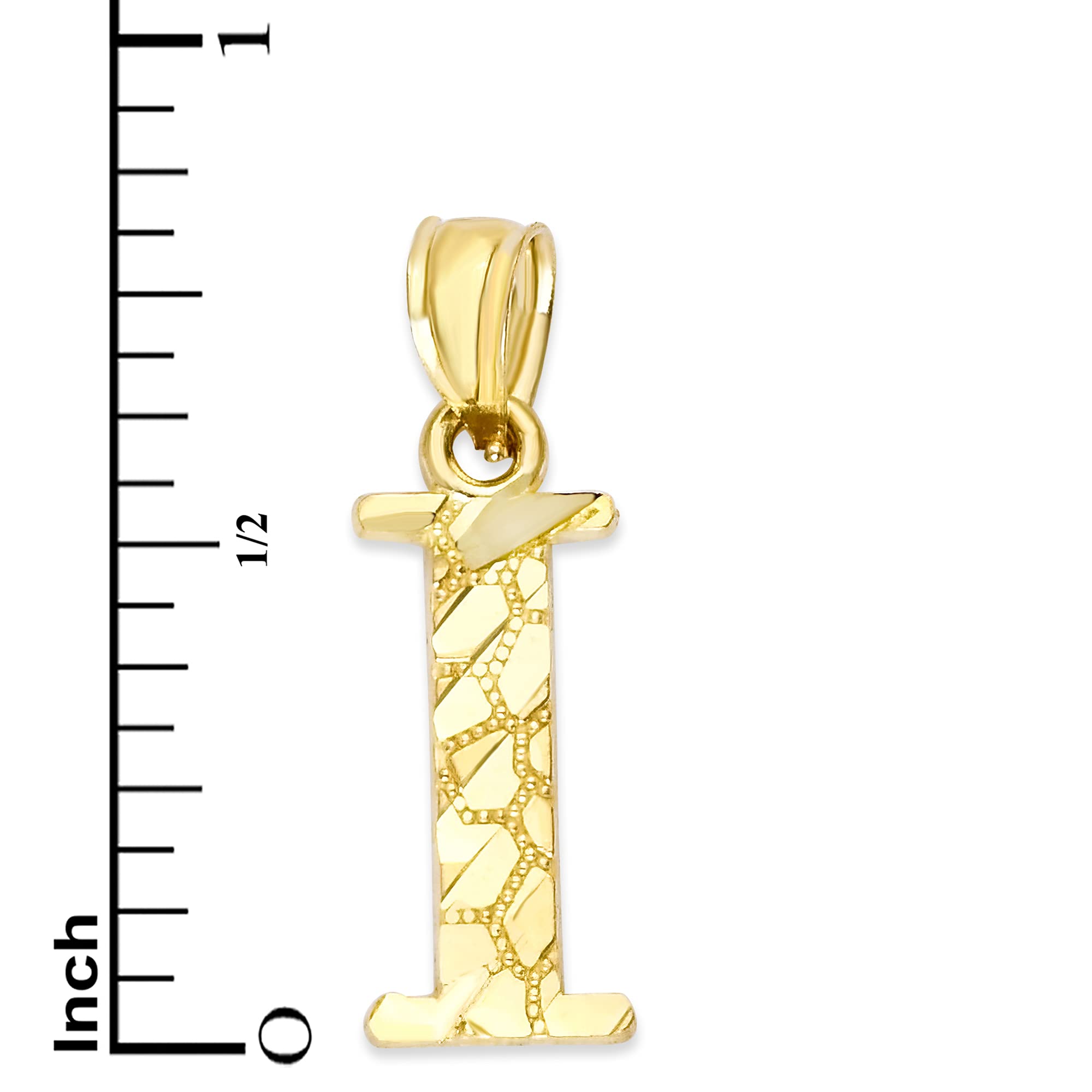 10K Solid Gold Initial Pendant - Personalized Letter Jewelry Gift for Her | Birthday, Anniversary, Valentine's Day