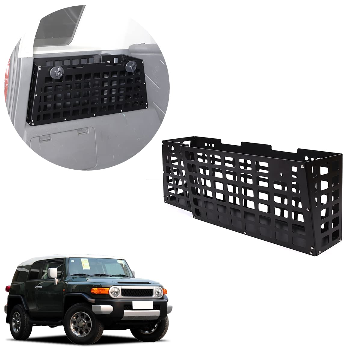 HappyHorse Trunk Organizer for Toyota FJ Cruiser 2007-2021 - Left Side Storage Box B, Car Accessories & Sundries Compartment - Perfect for Road Trips, Camping & Daily Organization