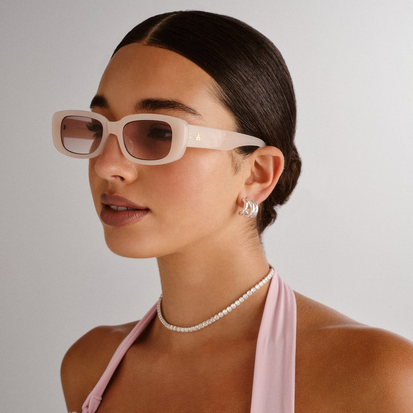 Ceres Aviator Sunglasses for Women - Blush Pink Polarized UV Protection - Perfect for Driving, Beach & Outdoor Activities