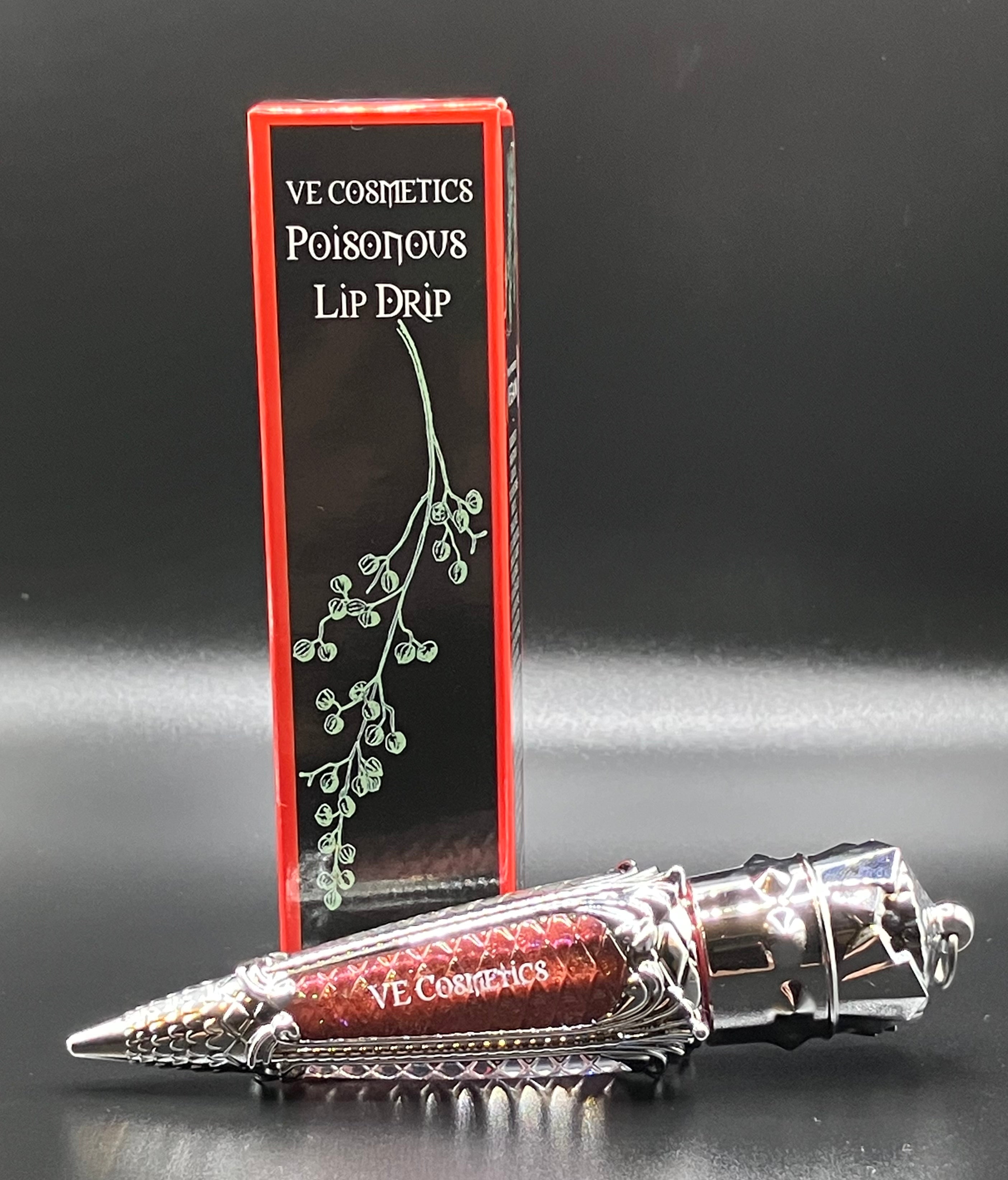 Oleander Poisonous Lip Drip Gloss - Long Lasting Hydrating Lip Gloss for Women, Perfect for Halloween Makeup & Cosplay Costumes