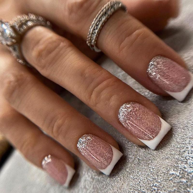 French White with Glitter A04