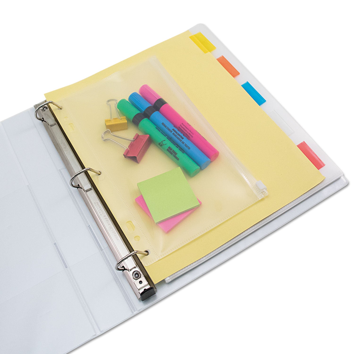 Angler's Clear Zip Binder Pocket - 6 x 9.5 Inches, 2 to 7 Hole Punched for Secure Document Storage - Perfect for School, Office & Fishing Gear Organization