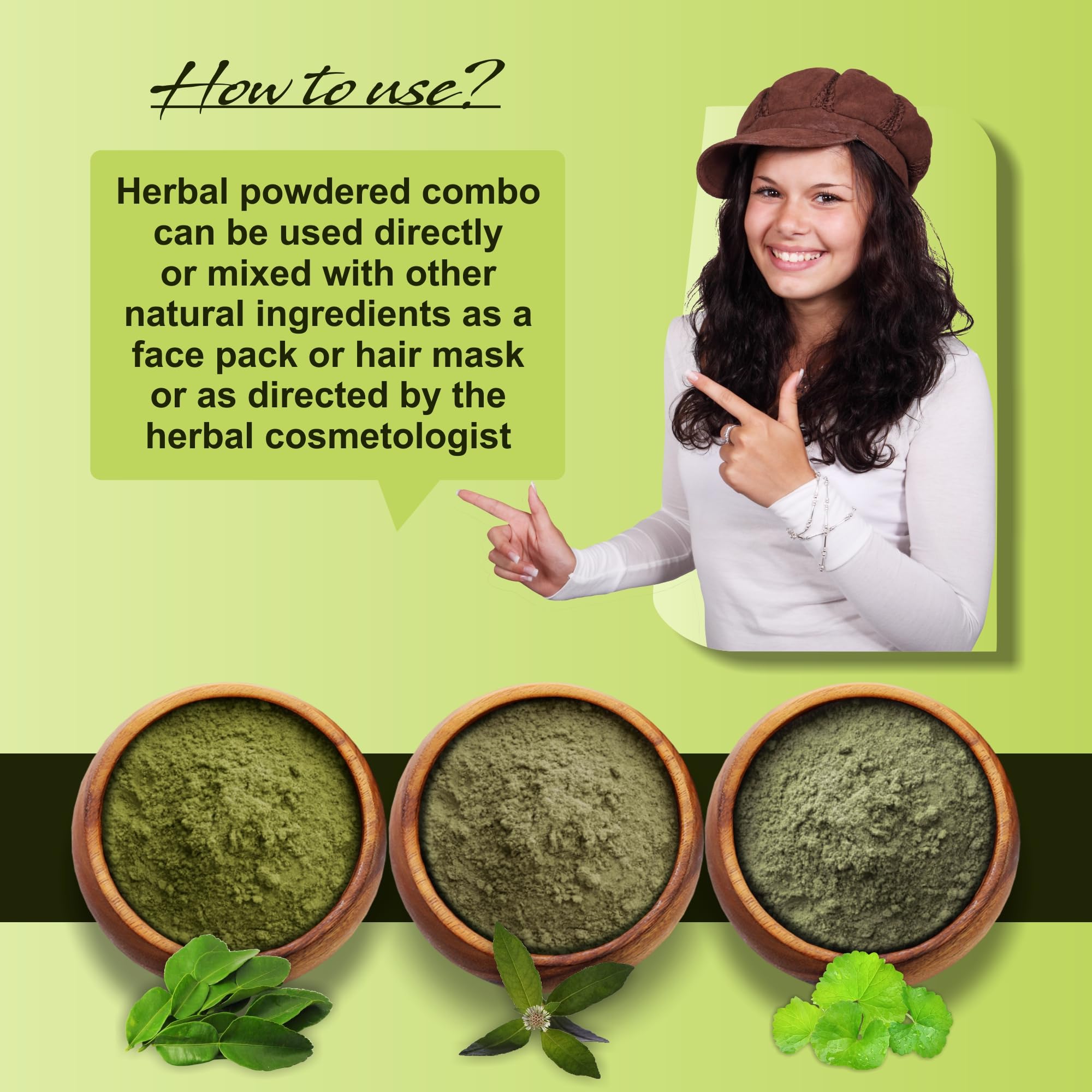 Organic Ayurvedic Curry Leaves Powder with Brahmi & Bhringraj for Hair Growth - 300g Herbal Hair Mask | Natural Treatment for Dry, Frizzy Hair & Volume Boost | Hair Care Powder for Stronger, Healthier Hair | Perfect for DIY Hair Masks & Scalp Treatments at Home