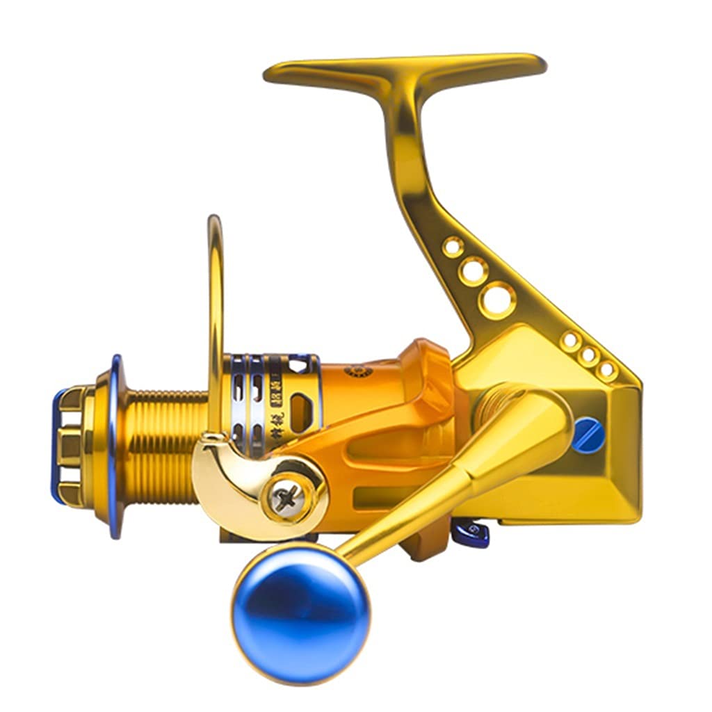 18-Bearing All-Metal Spinning Fishing Reel - Left/Right Hand Interchangeable - Gold 7500 Size - Perfect for Saltwater & Freshwater Fishing, Surf Casting, and Boat Fishing