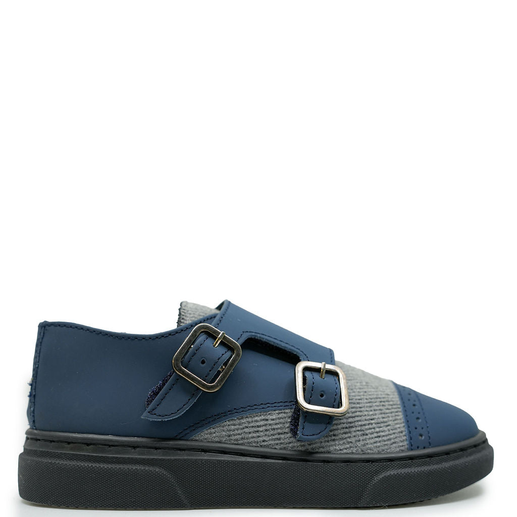 Blublonc Navy and Gray Comfortable Dress Sneakers for Women - Stylish Casual Shoes for Work, Office & Everyday Wear