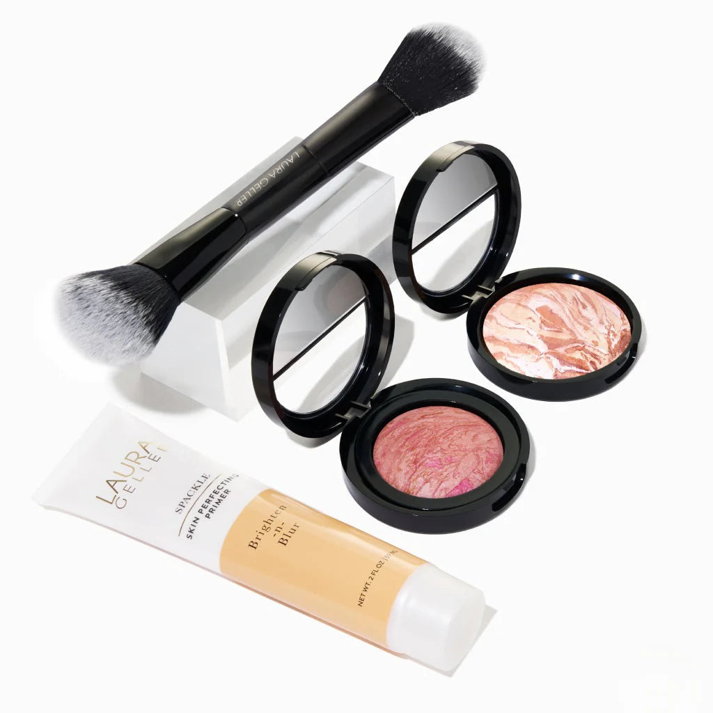 Laura's Finishing Touches Kit (4-Piece) - Professional Makeup Brush Set for Flawless Beauty - Perfect for Home, Salon & Travel Makeup Application