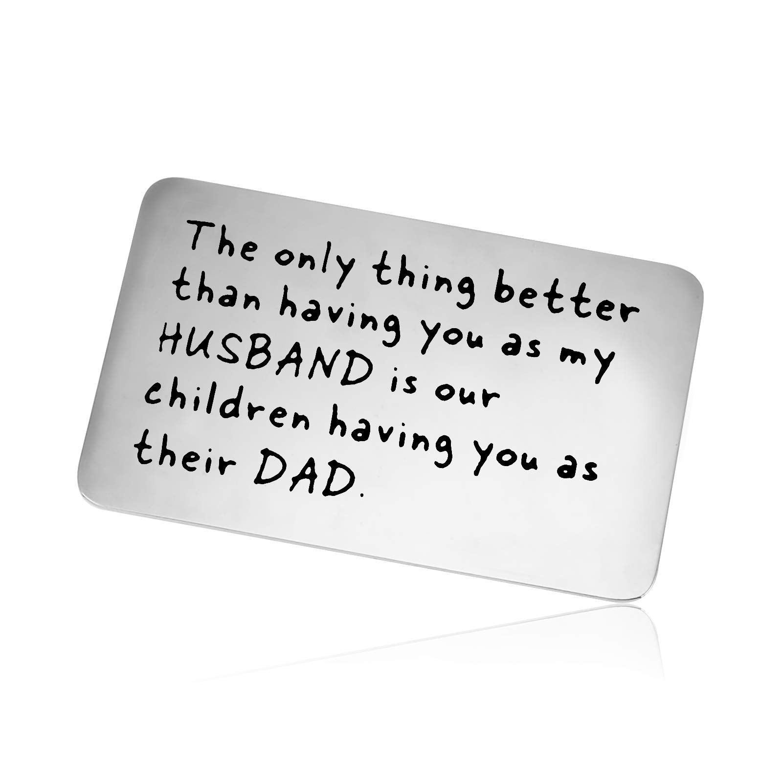 Personalized Engraved Metal Wallet Insert Card - Romantic Anniversary Gift for Husband, Boyfriend, Dad | Thoughtful Couple Gift for Wedding, Birthday, Father's Day | Perfect for Everyday Carry & Special Occasions