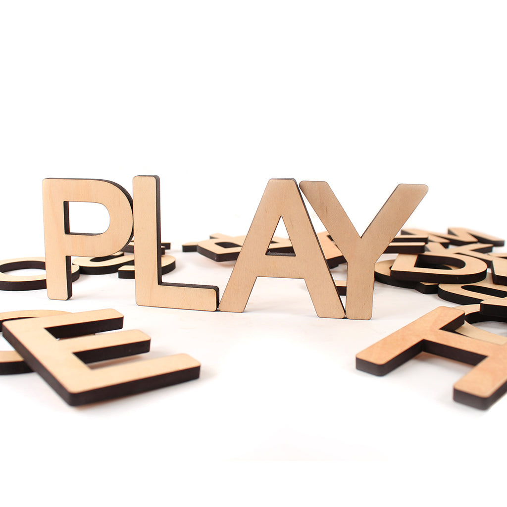 Uppercase Wooden Alphabet Letters - Educational Montessori Toys for Kids Learning ABCs - Perfect for Homeschooling, Preschool & Classroom Decor