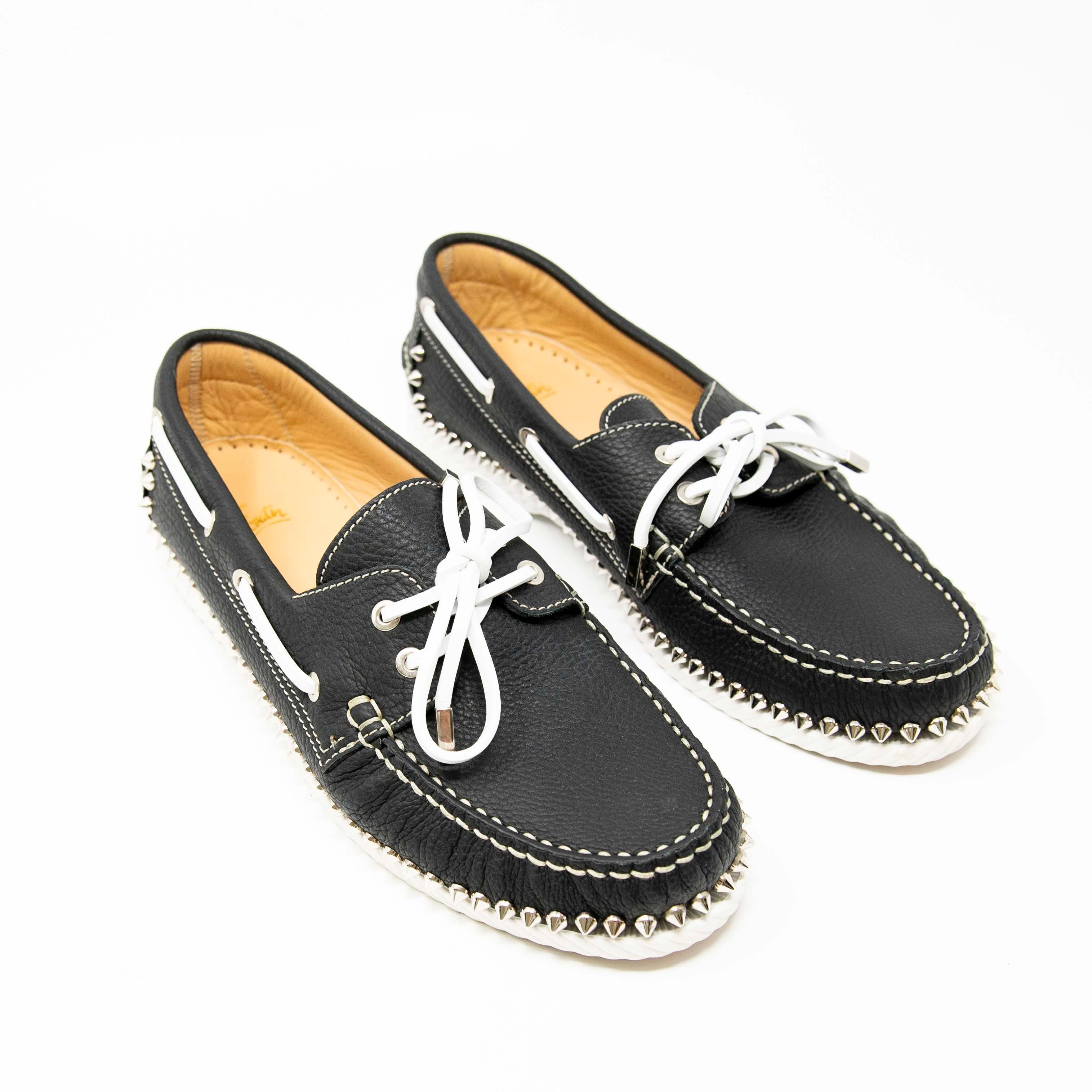 Christian Louboutin Dark Blue Roller Boat Flats Women's Size 41.5 | Luxury Designer Flats for Women | Perfect for Casual Outings, Office Wear & Evening Events