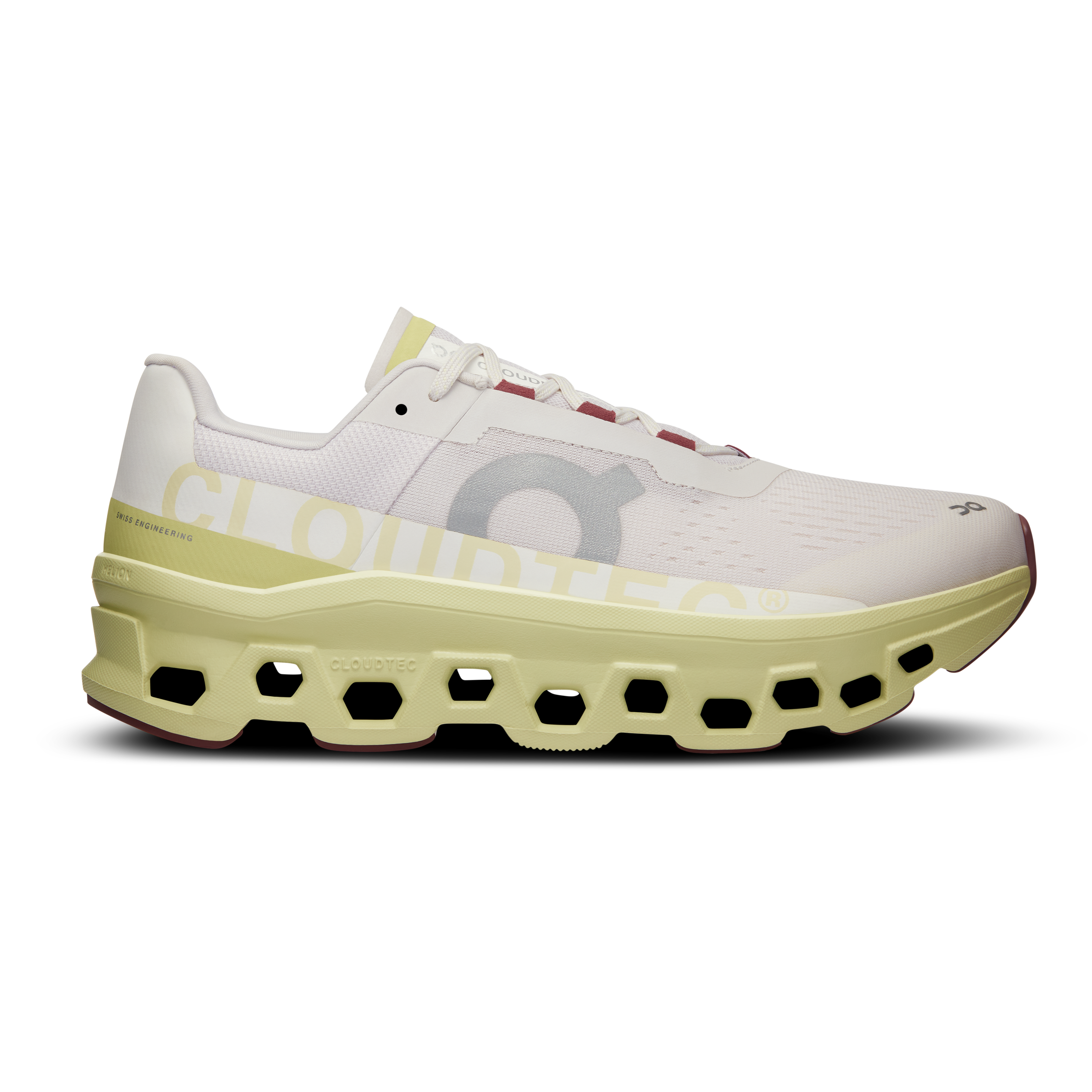 On Running Men's Cloudmonster Running Shoes - Frost/Acacia Color - Lightweight Cushioned Sneakers for Marathon Training & Road Running
