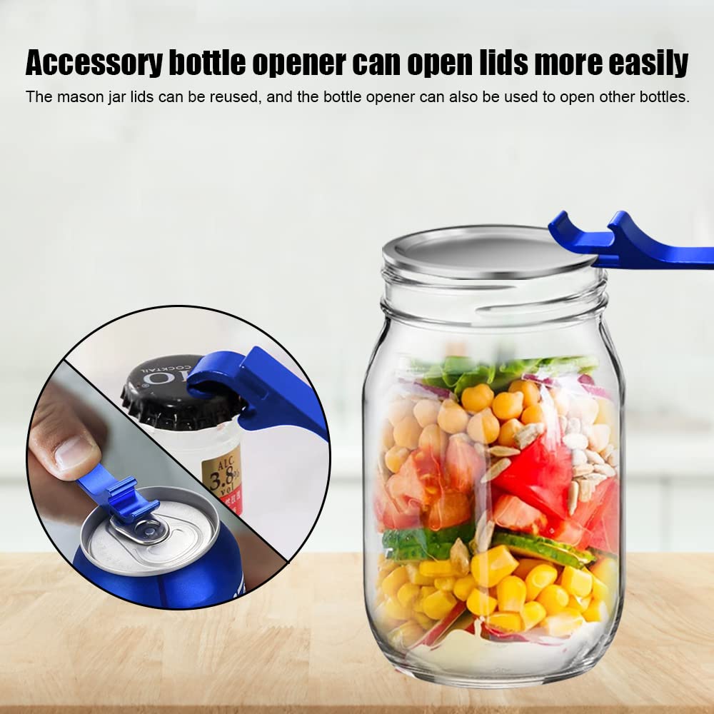 HiFan Wide & Regular Mouth Mason Jar Vacuum Sealer Kit - Compatible with Foodsaver & Most Vacuum Sealers | Includes Accessory Hose, Adapter & Manual Pump | Perfect for Food Storage, Meal Prep & Preserving Freshness
