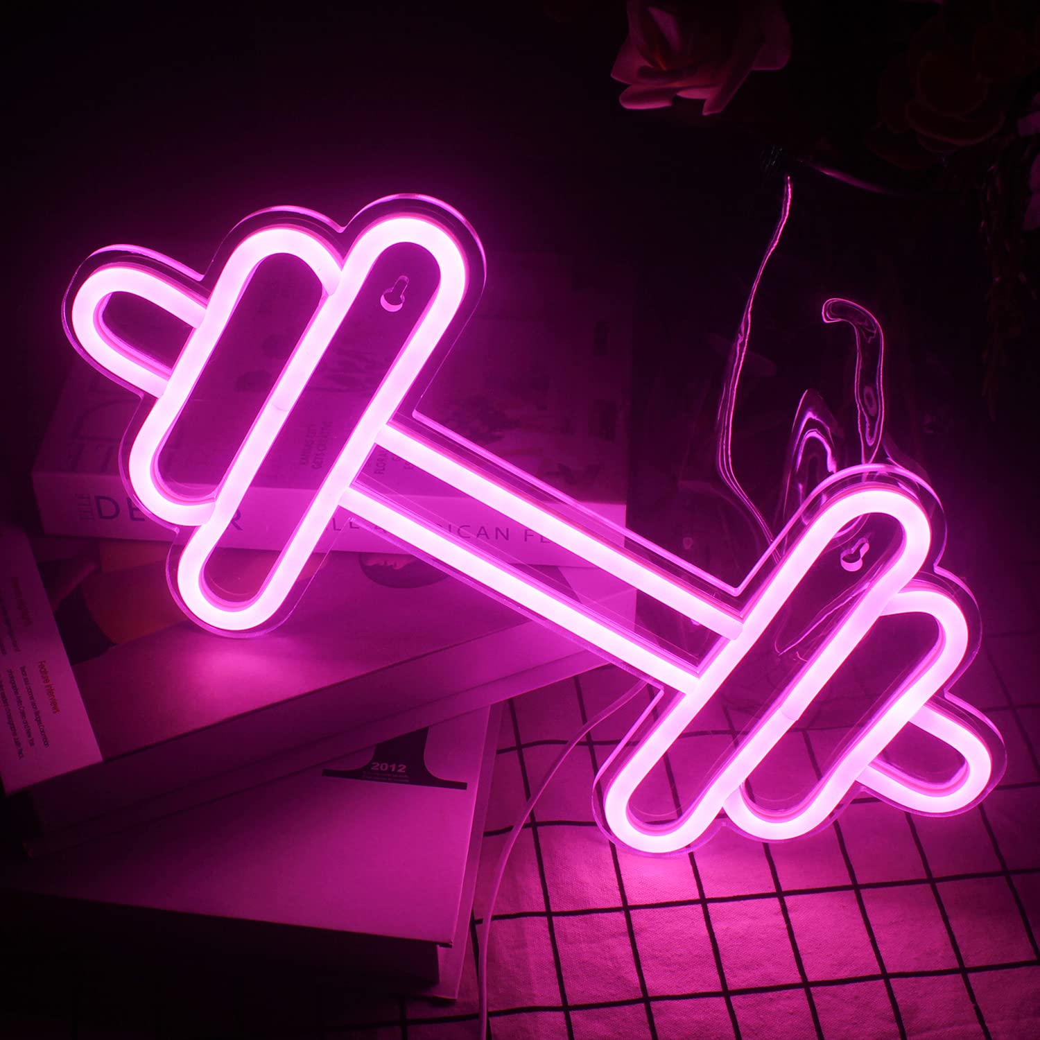 LED Neon Sign Wall Light - USB Powered Moon Neon Sign for Indoor & Outdoor Decor - Perfect for Wedding, Birthday Party, Bedroom & Home Decoration