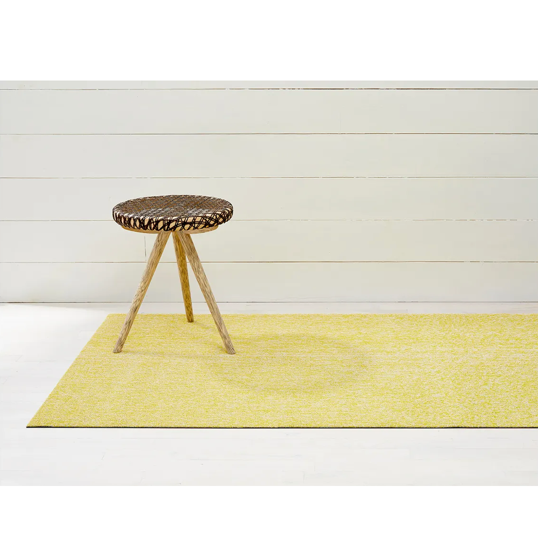 Chilewich Indoor Outdoor Shag Big Mat - Durable Waterproof Rug for Patio, Deck & Entryway - Heathered Lemon Design - 36x60 Inches - Perfect for High Traffic Areas