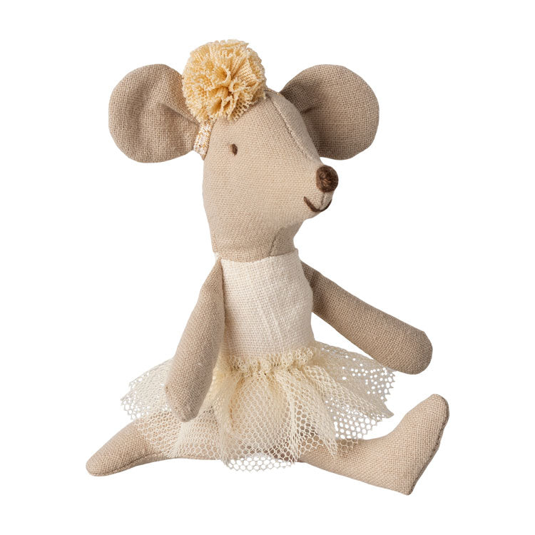 Maileg Ballerina Mouse - Little Sister Off White | Adorable Collectible Doll for Kids' Playtime & Nursery Decor