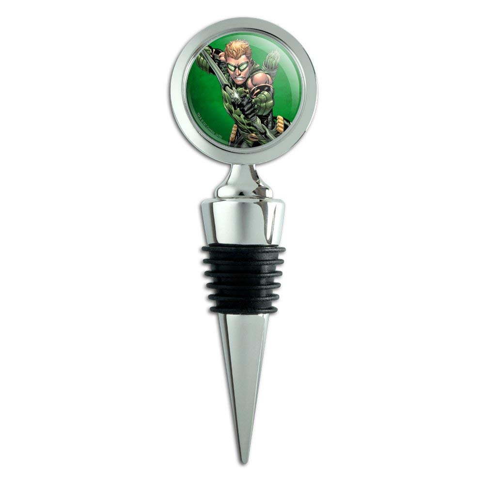 Justice League Green Arrow Wine Bottle Stopper - DC Comics Collectible Bar Accessory for Wine Lovers & Superhero Fans - Perfect for Parties, Gifts & Home Decor