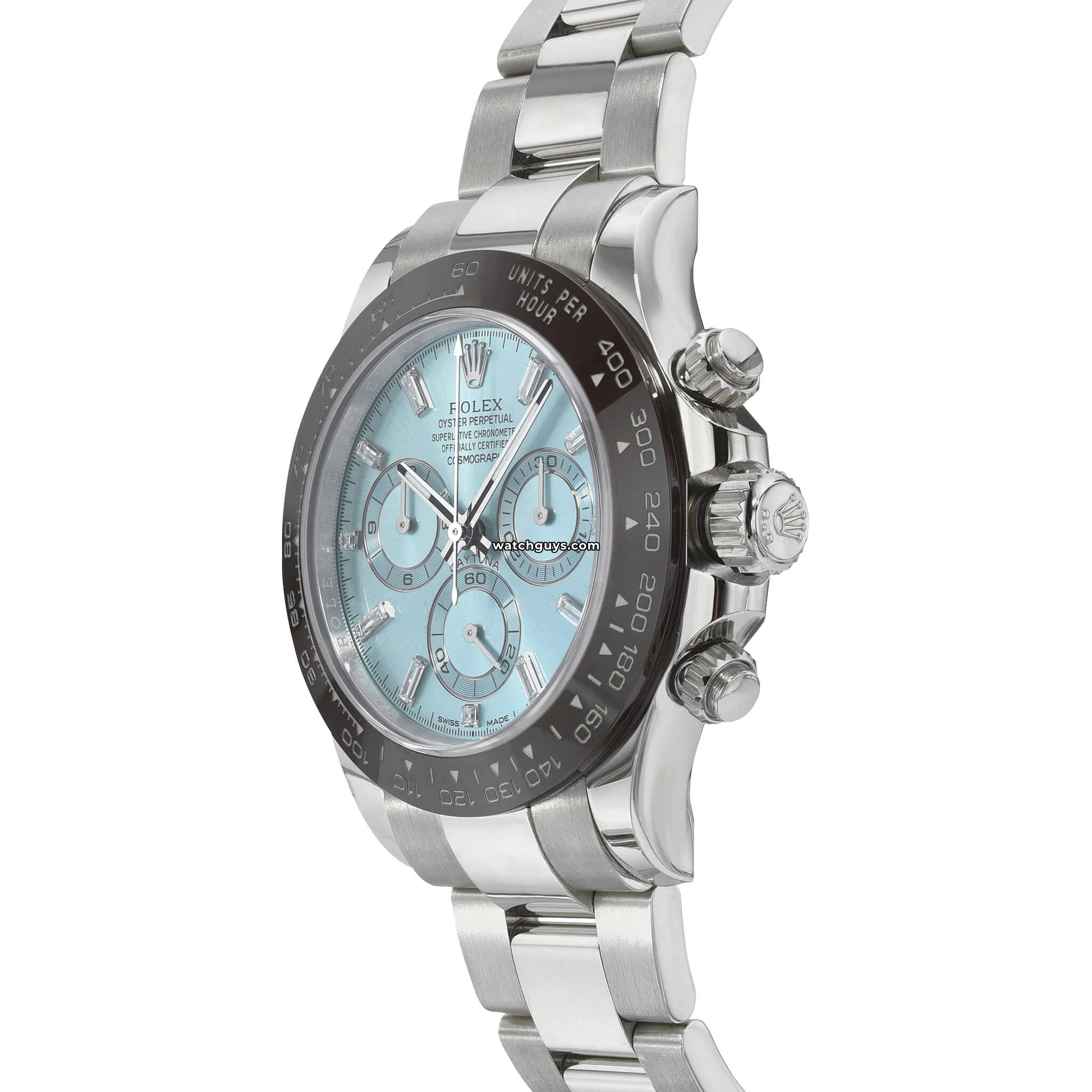 Rolex Daytona 116506 Platinum Watch with Baguette Diamonds - Luxury Men's Timepiece for Special Occasions & Business Events