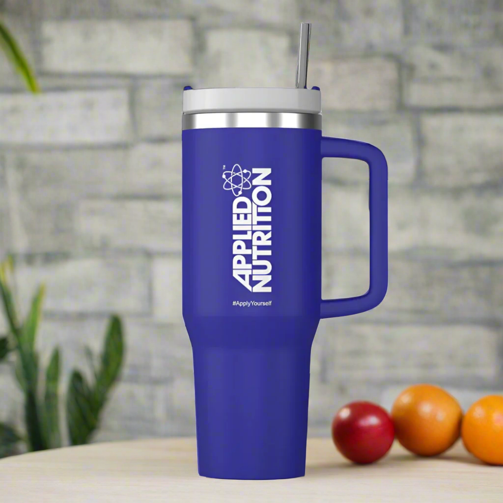 Applied Nutrition Cooler Tumbler Cup 1.2L – Double Wall Vacuum Insulated Stainless Steel Water Bottle for Hot & Cold Drinks – Perfect for Gym, Hiking, Office & Travel
