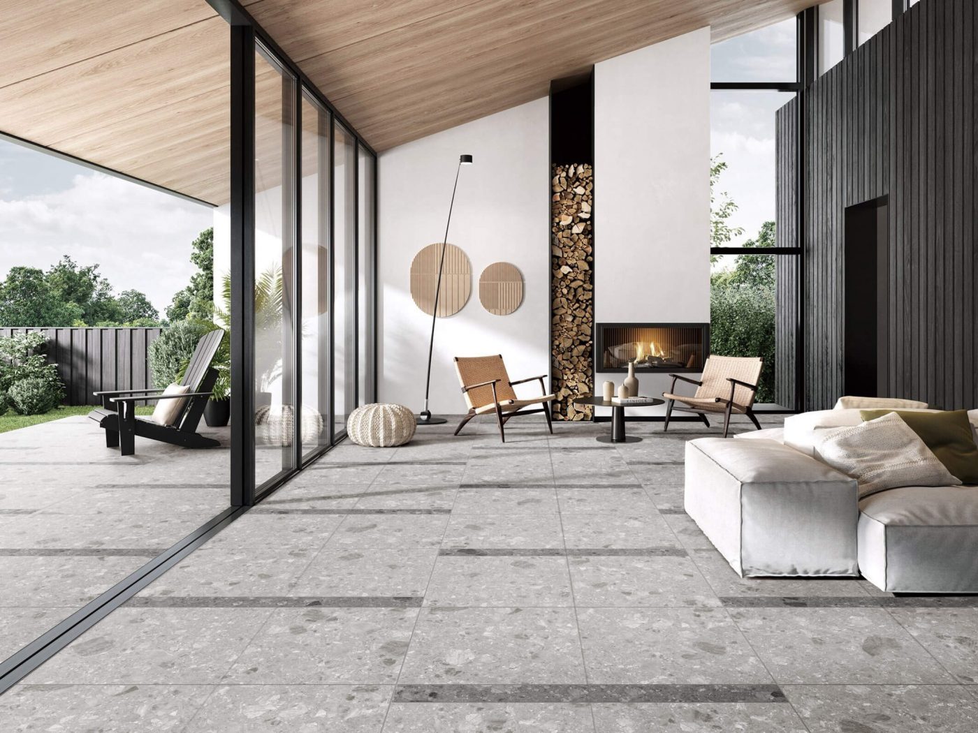 600x600 Light Grey Matt Terrazzo Tiles - Durable & Stylish Flooring for Living Rooms, Kitchens, and Commercial Spaces