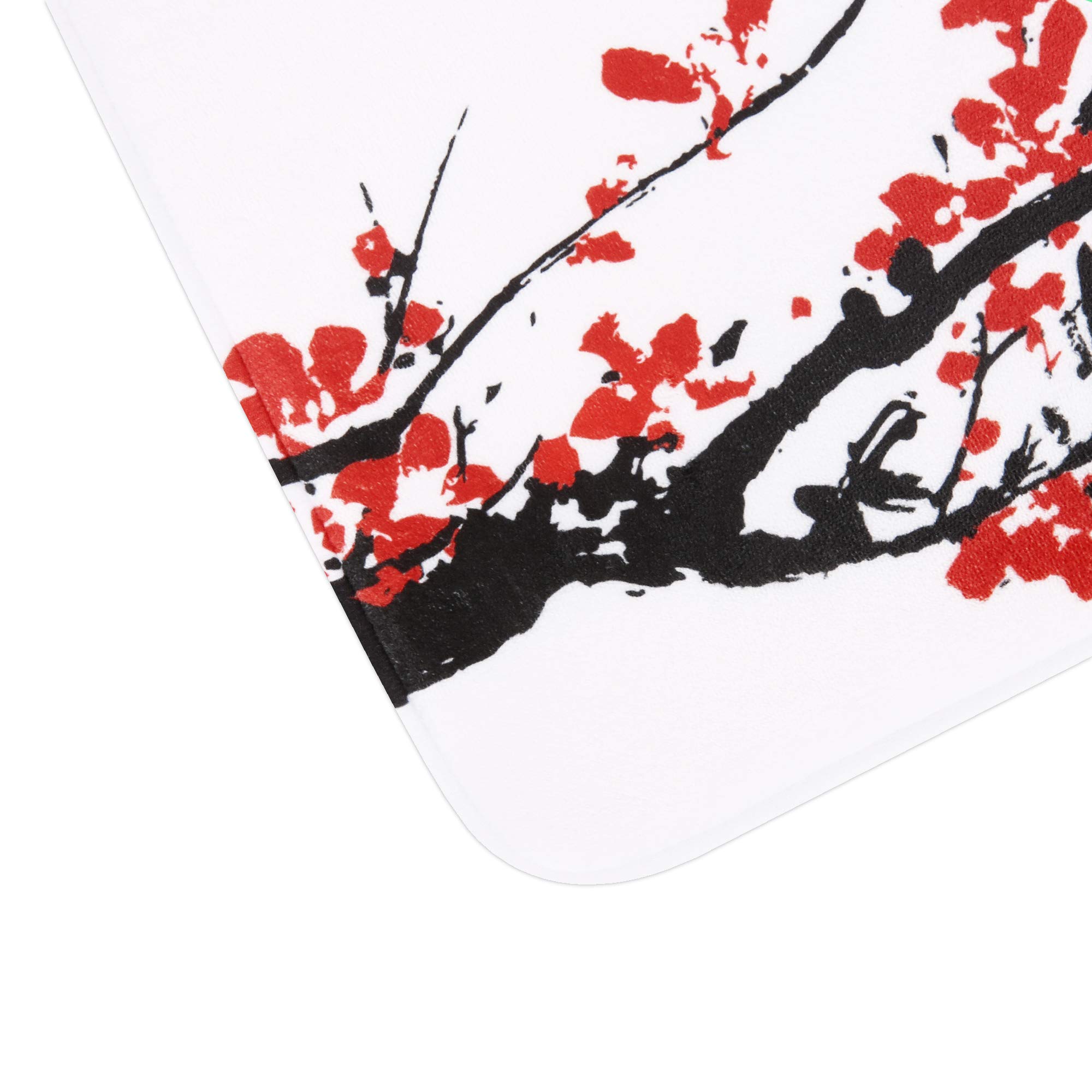 LIVILAN Floral Bathroom Rugs - Non-Slip Ultra Soft Memory Foam Bath Mat, Water Absorbent Quick Dry Machine Washable, 24