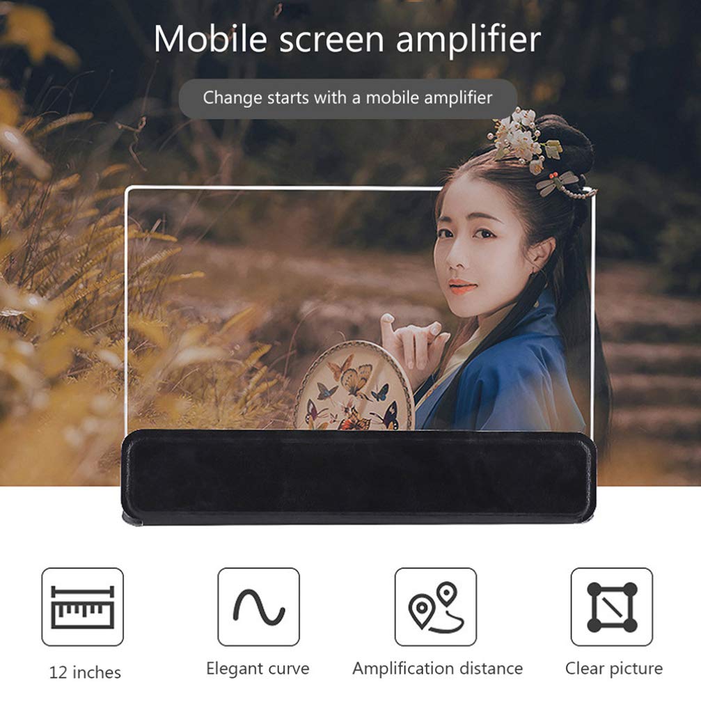 Folding Phone Screen Magnifier - 3D Arc Projector for Gaming & Movies