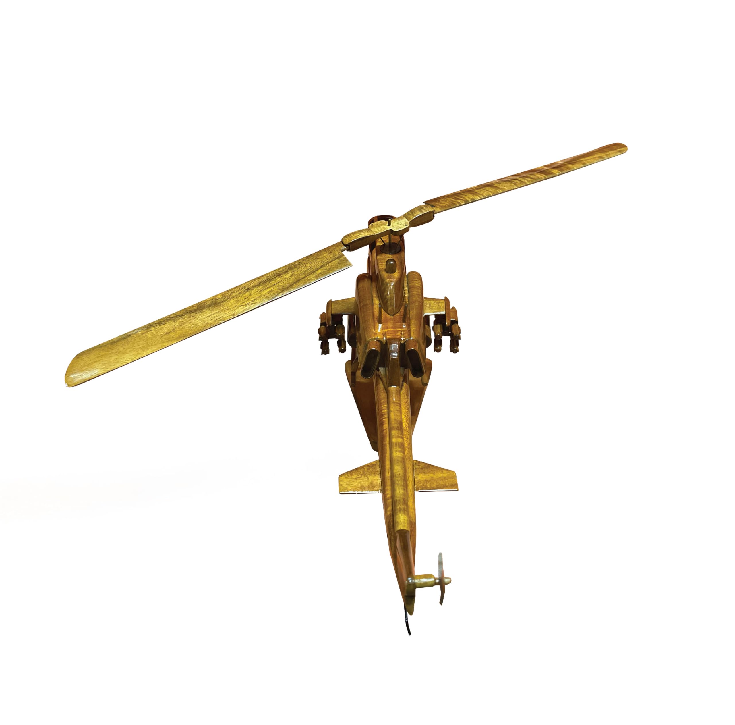 AH1G Cobra Helicopter Model - Premium Mahogany Wood Desktop Display - Perfect for Office Decor, Military Enthusiasts & Aviation Collectors