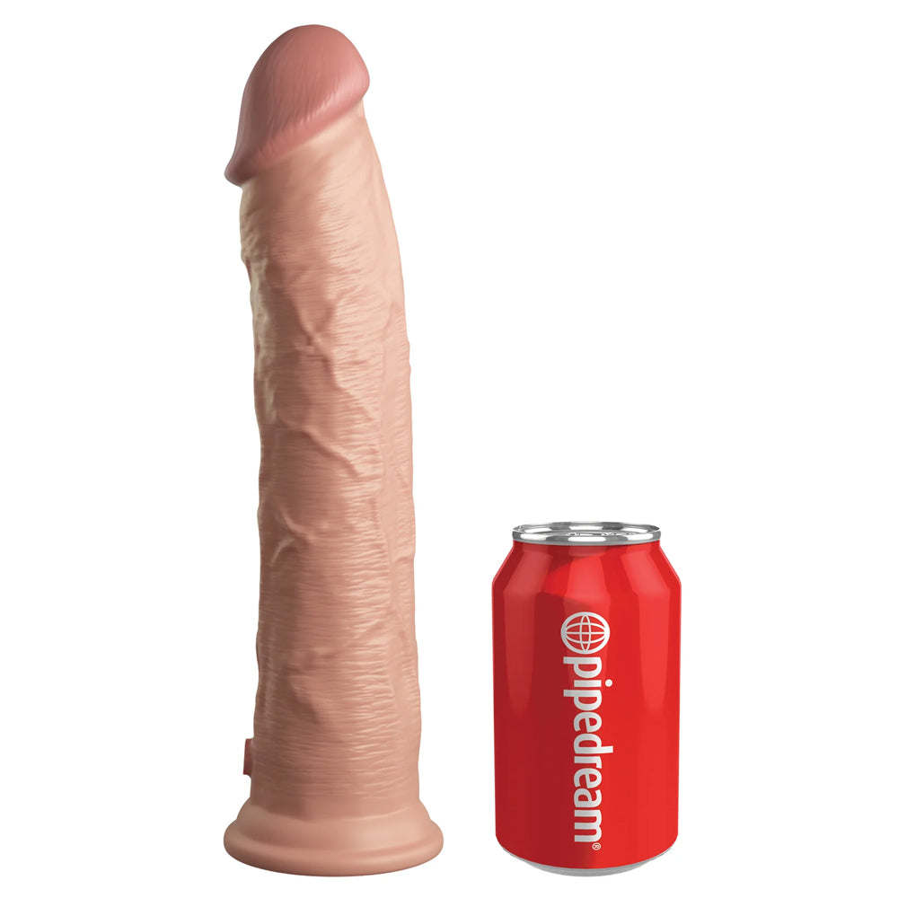 King Cock Elite 11 Inch Dual Density Silicone Dildo with Strong Suction Cup - Realistic Feel for Solo Play, Couples & BDSM Scenes