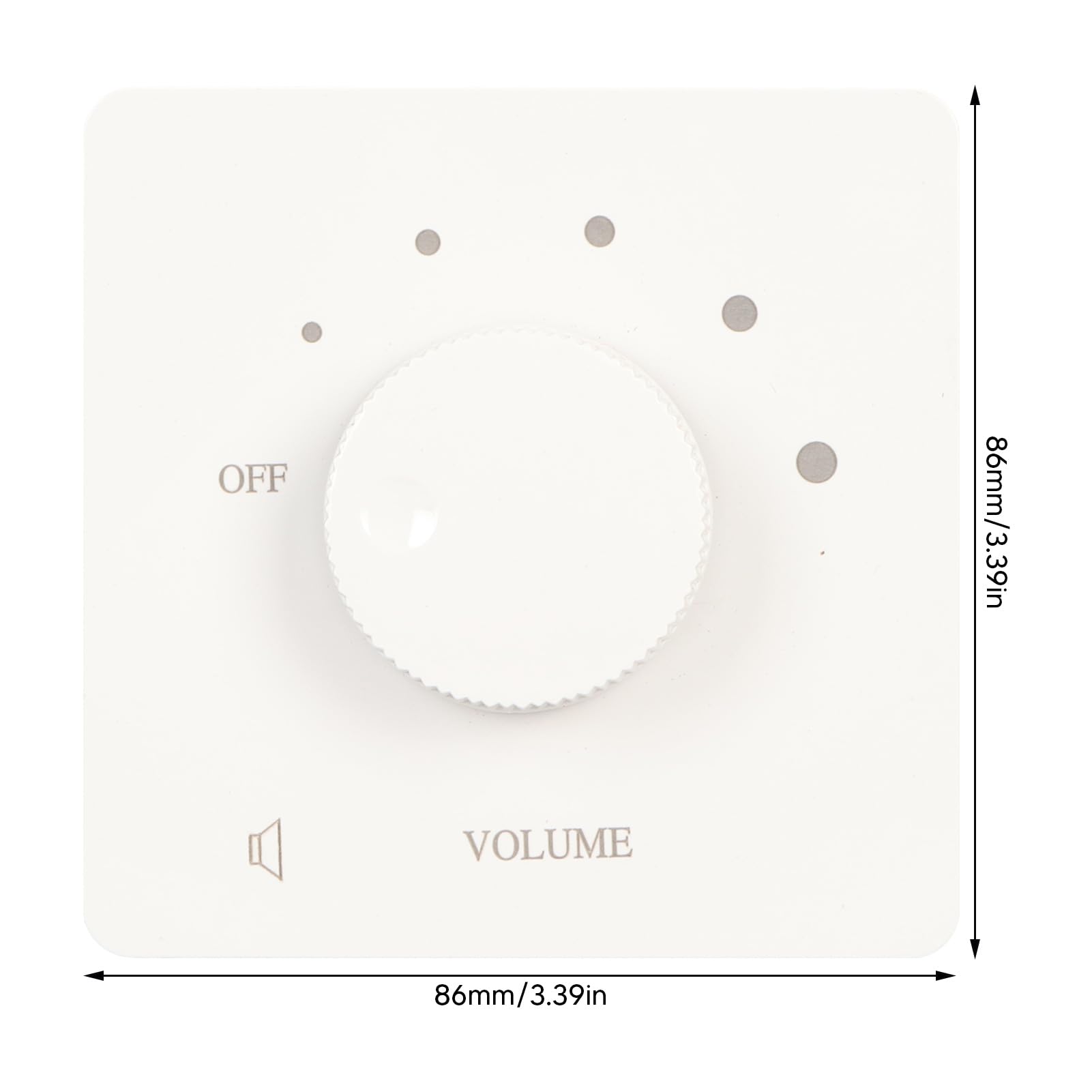 Mtlavishness 50W Professional Volume Control Knob - Audio Tuning Gear for Home Speakers & Studio Equipment - White - Perfect for DJ Mixers, Guitar Amps, and Hi-Fi Systems