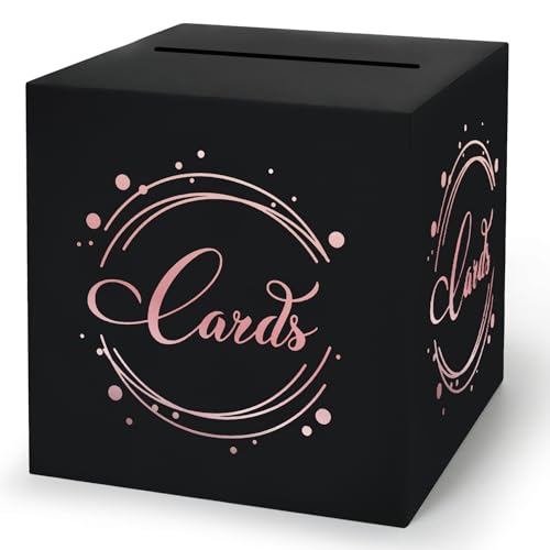 Black and Rose Gold Foil