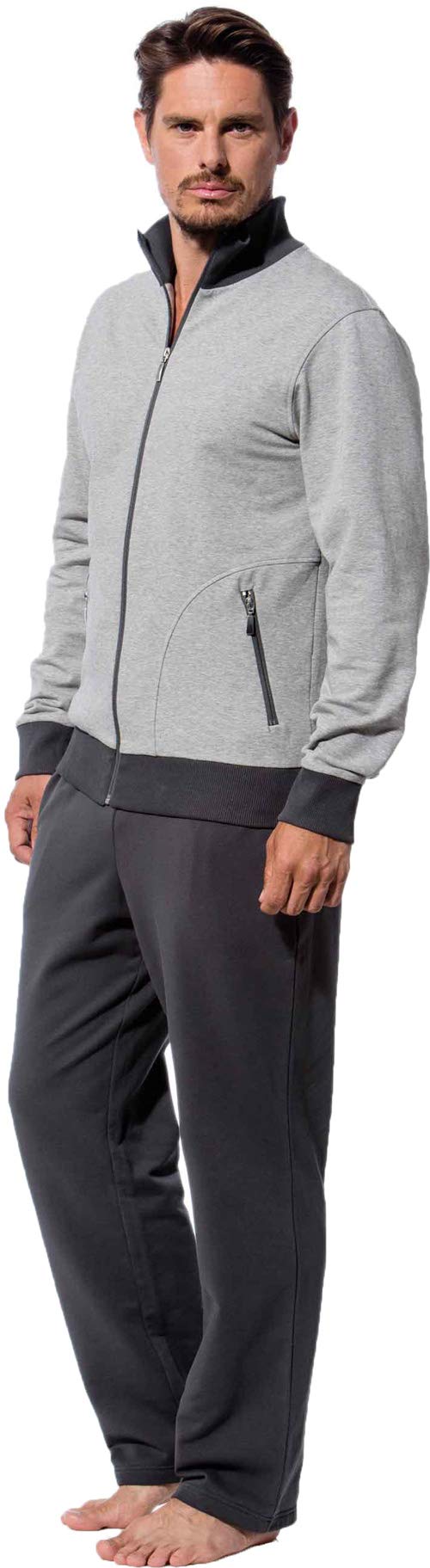 Men's Casual Loungewear Set - Light Gray Hoodie & Jogger Pants for Home, Gym & Outdoor Comfort | Morgenstern