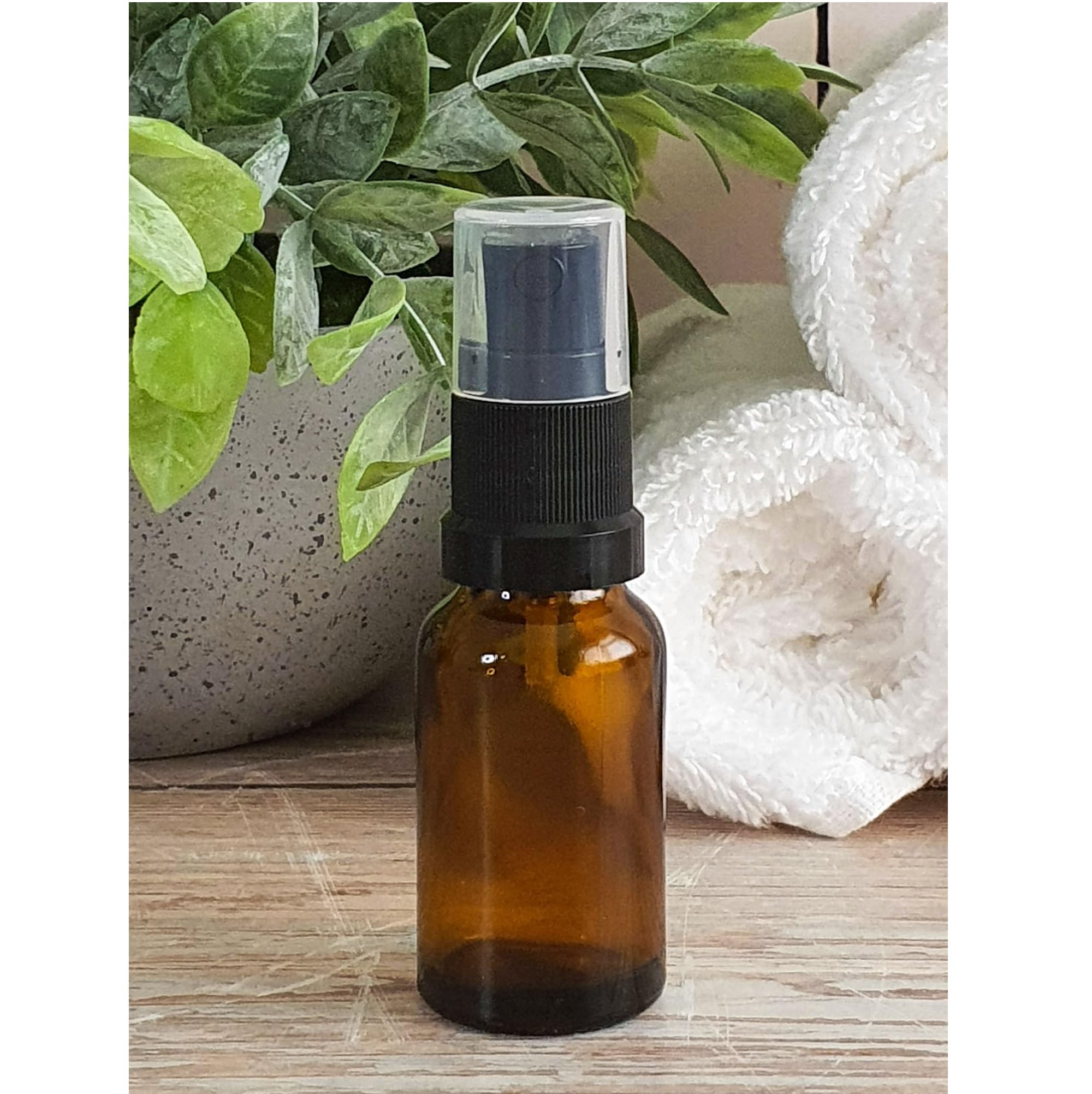 15ml Amber Glass Spray Bottles (5-Pack) - Essential Oil Diffuser, DIY Perfume & Skincare - Perfect for Aromatherapy, Hair Mist, Face Toner & Home Cleaning - Refillable Fine Mist Sprayer for Beauty & Travel Use
