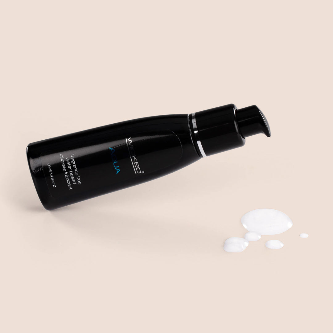 Wicked Aqua Water-Based Lubricant - Long-Lasting, Hypoallergenic, pH Balanced for Sensitive Skin - Perfect for Couples, Massage, and Intimate Moments
