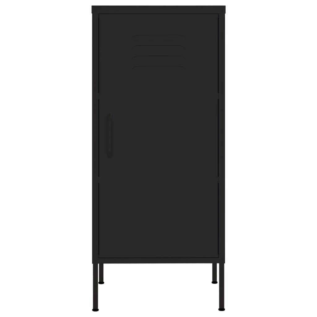 vidaXL Black Steel Storage Cabinet with Drawers - Industrial Style File Cabinet for Home Office Organization | Freestanding Filing Storage Solution for Documents, Office Supplies & Home Decor