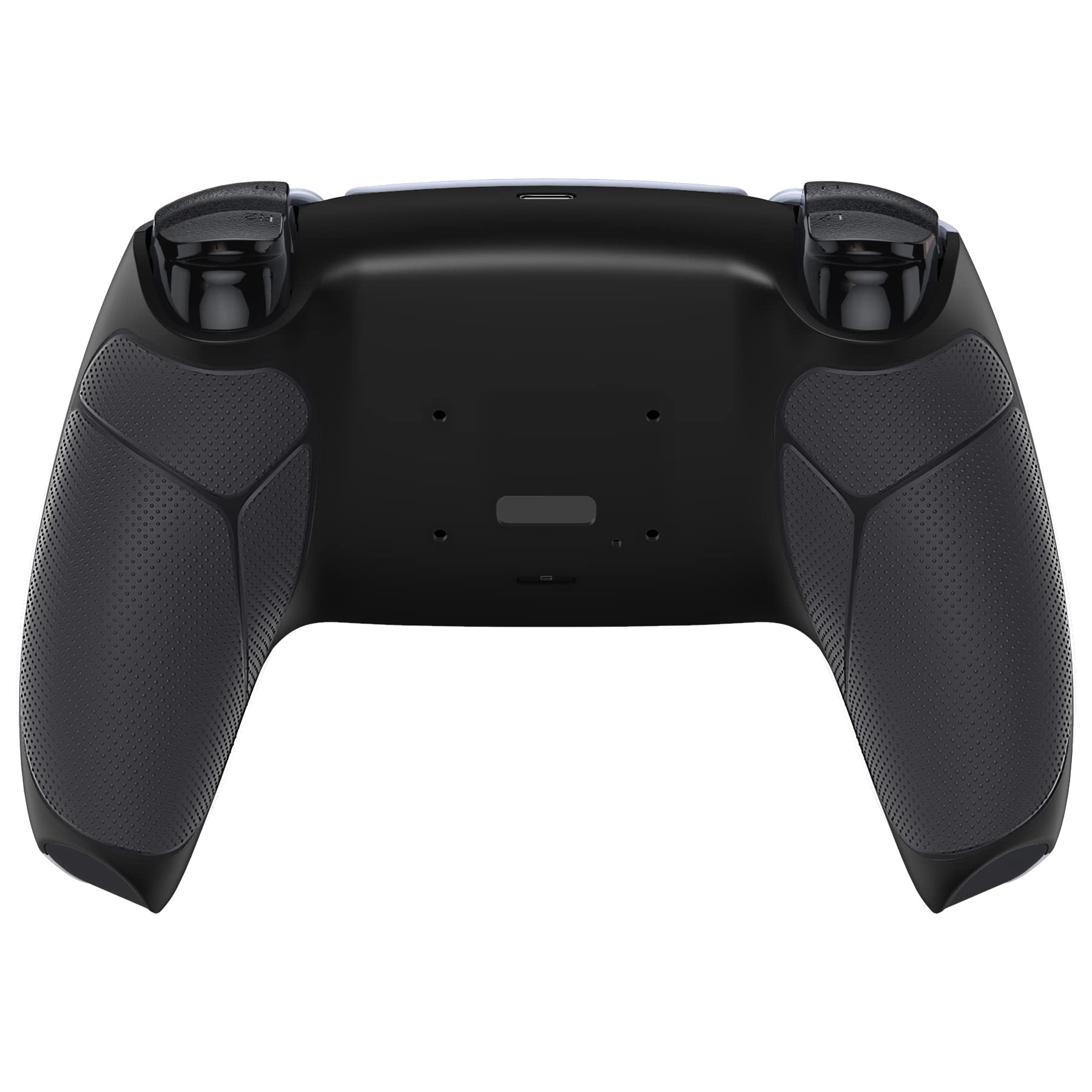 eXtremeRate Soft Grip Back Cover Case for PS5 Controller with Rise4 Remap Paddles Kit - Black | Enhanced Comfort & Control for Gaming, Streaming & Competitive Play
