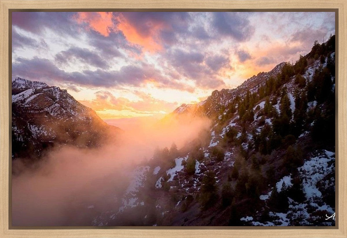 American Fork Canyon Landscape Art Print - Premium Gallery Wrap Canvas Wall Decor for Home & Office - Perfect for Living Room, Bedroom, or Office Spaces
