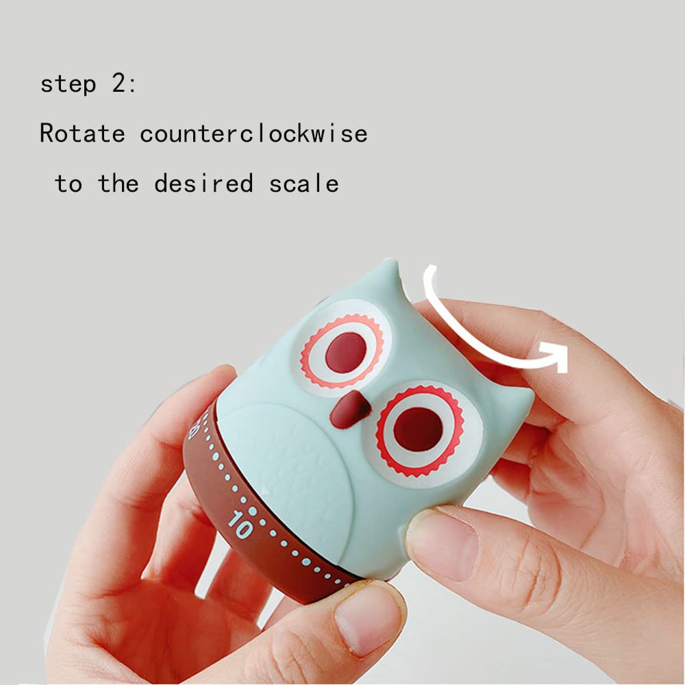 KOWAKA Cute Kitchen Timer - 60 Minute Mechanical Countdown Clock with Hours & Minutes - Kawaii Fruit Design (Tomato) - Perfect for Cooking, Baking, Studying & Kids Activities