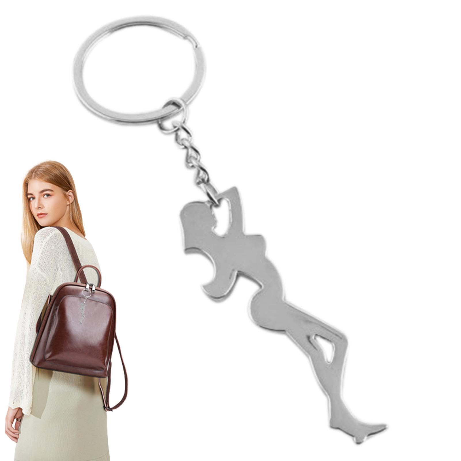 Women Shaped Metal Keychain Bottle Opener - Portable Beer Bottle Opener Keyring Pendant for Graduation, Christmas, Anniversaries & Wedding Favors - Perfect Gift for Property Agents & Brewery Lovers (Great for Parties, Camping & Everyday Carry)