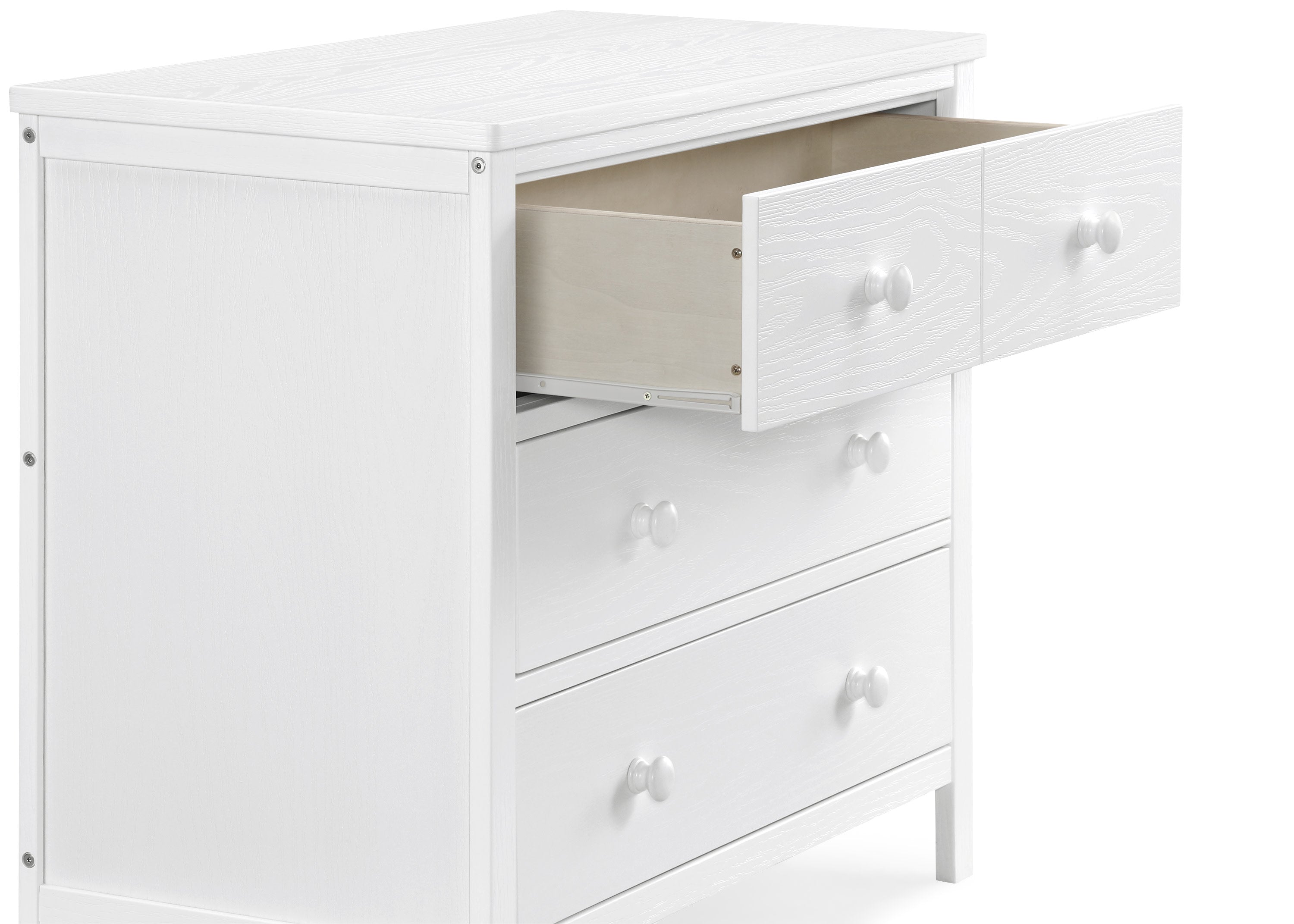 Sweet Beginnings 3 Drawer Dresser - White Nursery Dresser with Soft-Close Drawers for Baby Room Organization | Perfect for Baby Clothes, Diapers & Nursery Storage