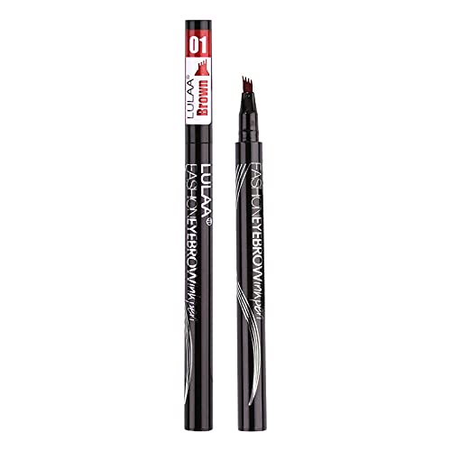 **Waterproof & Sweat-Proof Eyebrow Pencil – Long-Lasting Black & Brown Liquid Eyebrow Pencil (2ML) – 4 Fork Head Design for Natural Brows – Perfect for Gym, Swimming & Everyday Makeup**