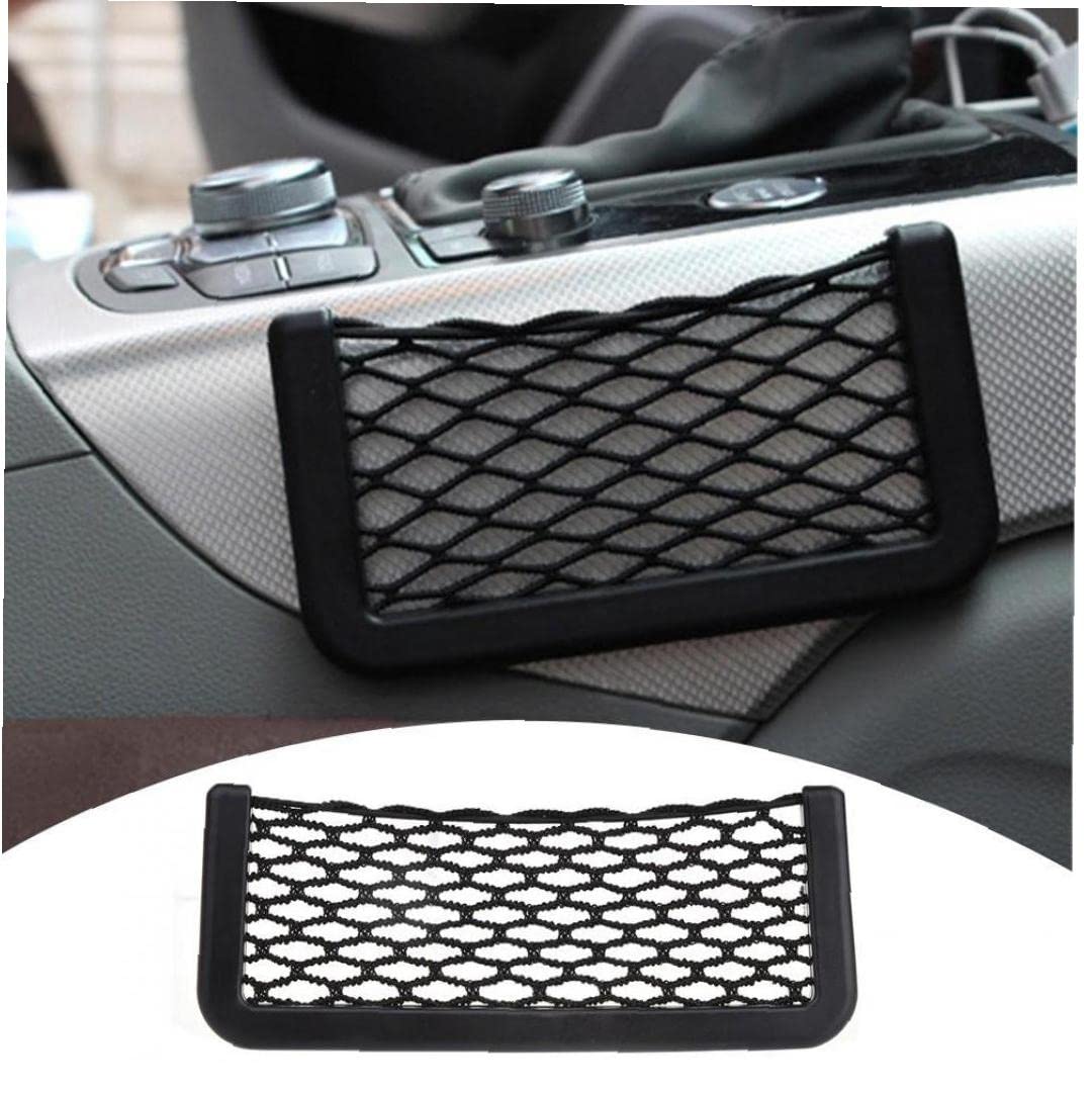 Universal Car Seat Side Storage Bag - Mesh Organizer Pocket for Phone, Keys, Coins & Cards - Perfect for Road Trips & Daily Commutes
