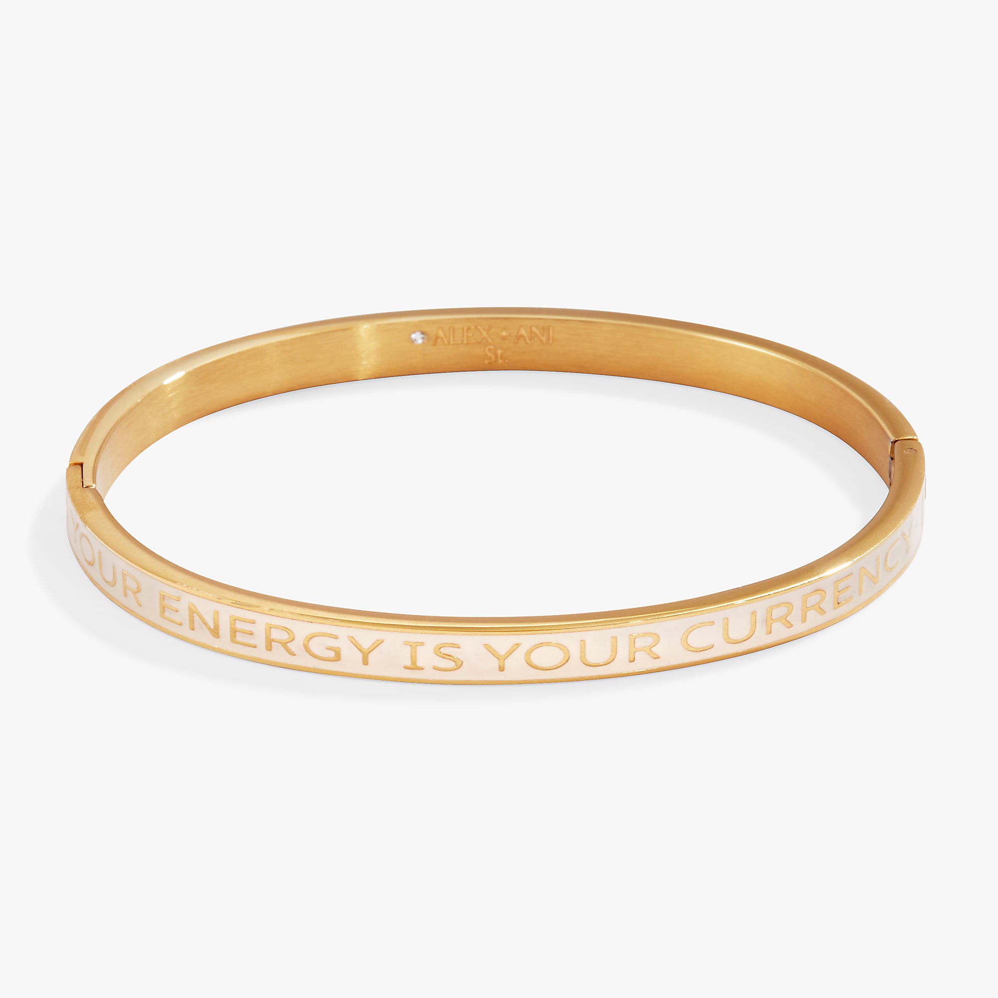 Stylish 'Your Energy Is Your Currency' Hinge Bangle Bracelet - Perfect for Yoga, Meditation & Positive Energy Jewelry Collection