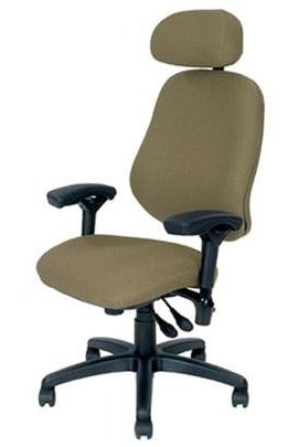 ErgoGenesis High Back Office Chair with Neck Support - Sand Color J3508 | Comfortable Ergonomic Desk Chair for Home & Office Workspaces