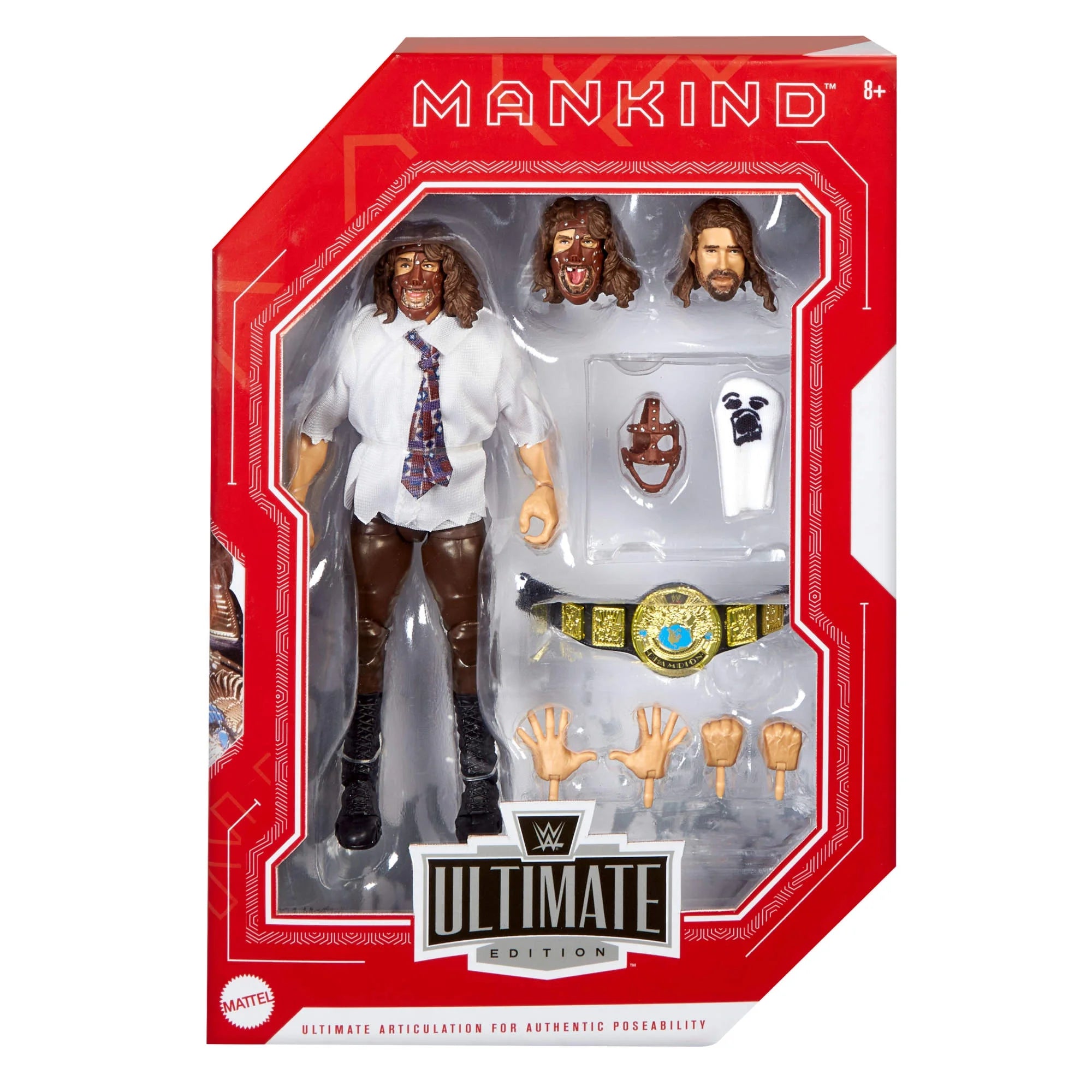 WWE Ultimate Edition Mankind (Monday Night War) Action Figure - Collectible Wrestling Toy for Fans & Display