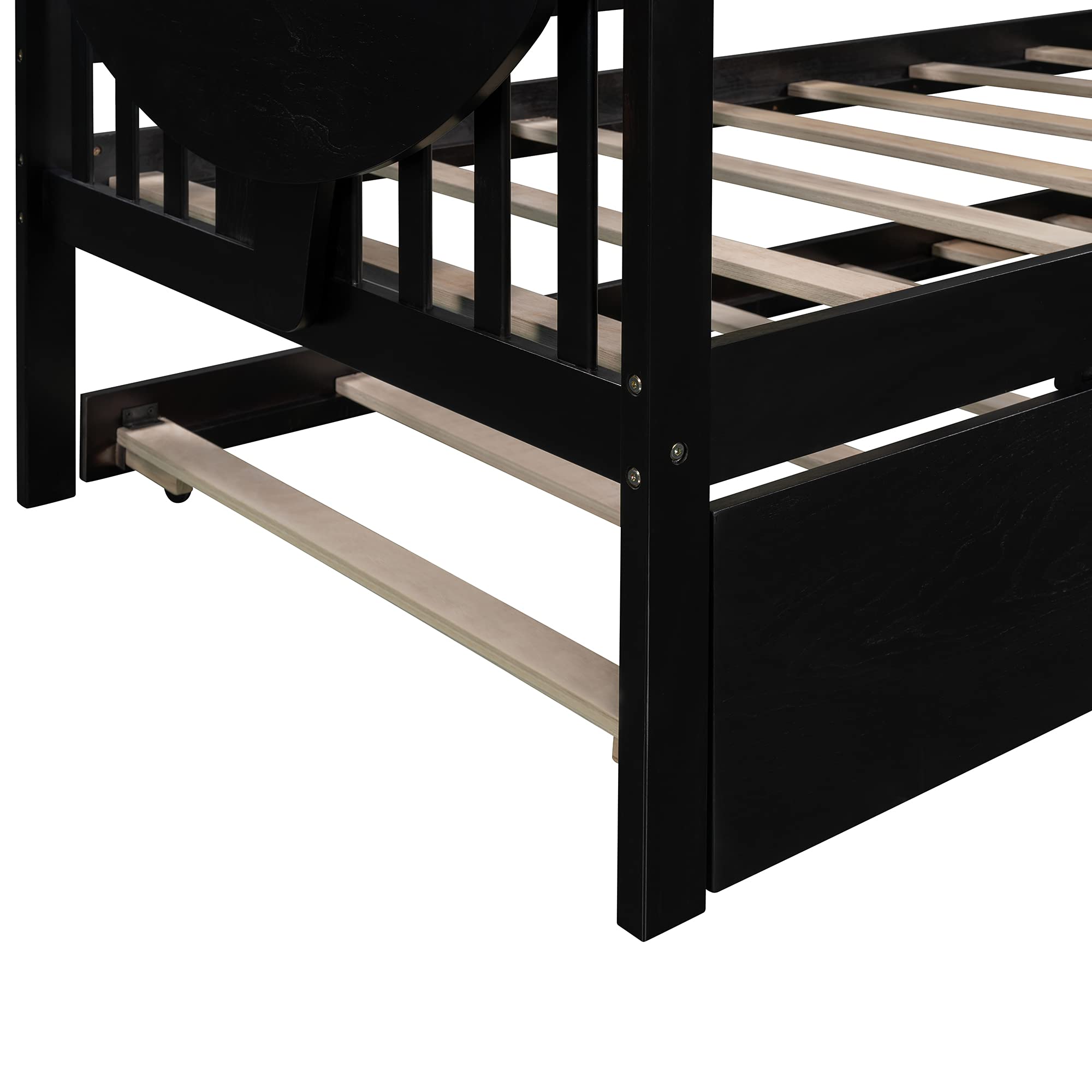Harper & Bright Designs Twin Size Daybed with Trundle - Convertible Wooden Sofa Bed for Bedroom, Living Room & Guest Room - Sturdy Wood Platform Bed Frame for Kids, Teens & Sleepovers (Twin, Espresso) - Perfect for Small Spaces, Sleepovers & Multi-Functional Furniture Needs