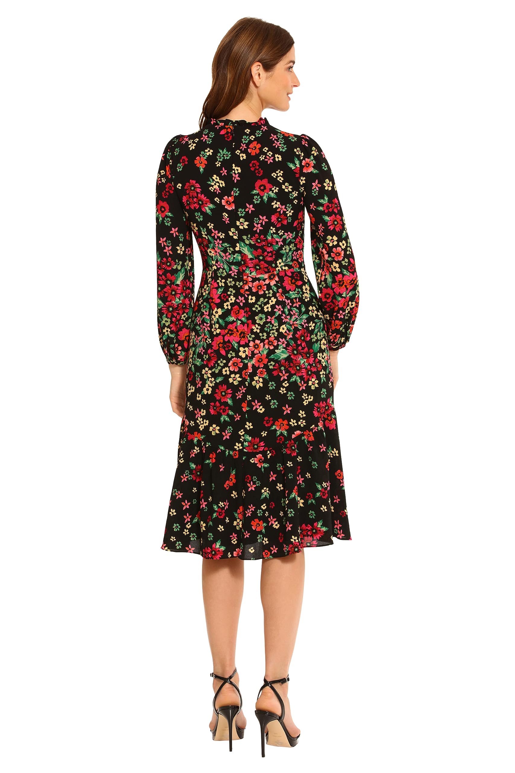 Maggy London Women's Long Sleeve Ruffle Dress for Work & Events