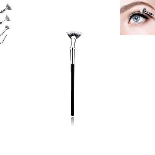 2024 New Folding Angle Scalloped Lash Brush - Clump-Free Angled Fan Shaped Eyelash Comb & Mascara Fan Brush with Soft Bristles | Perfect for Eyebrow Styling, Eyelash Separation & Professional Makeup Application (1pc)