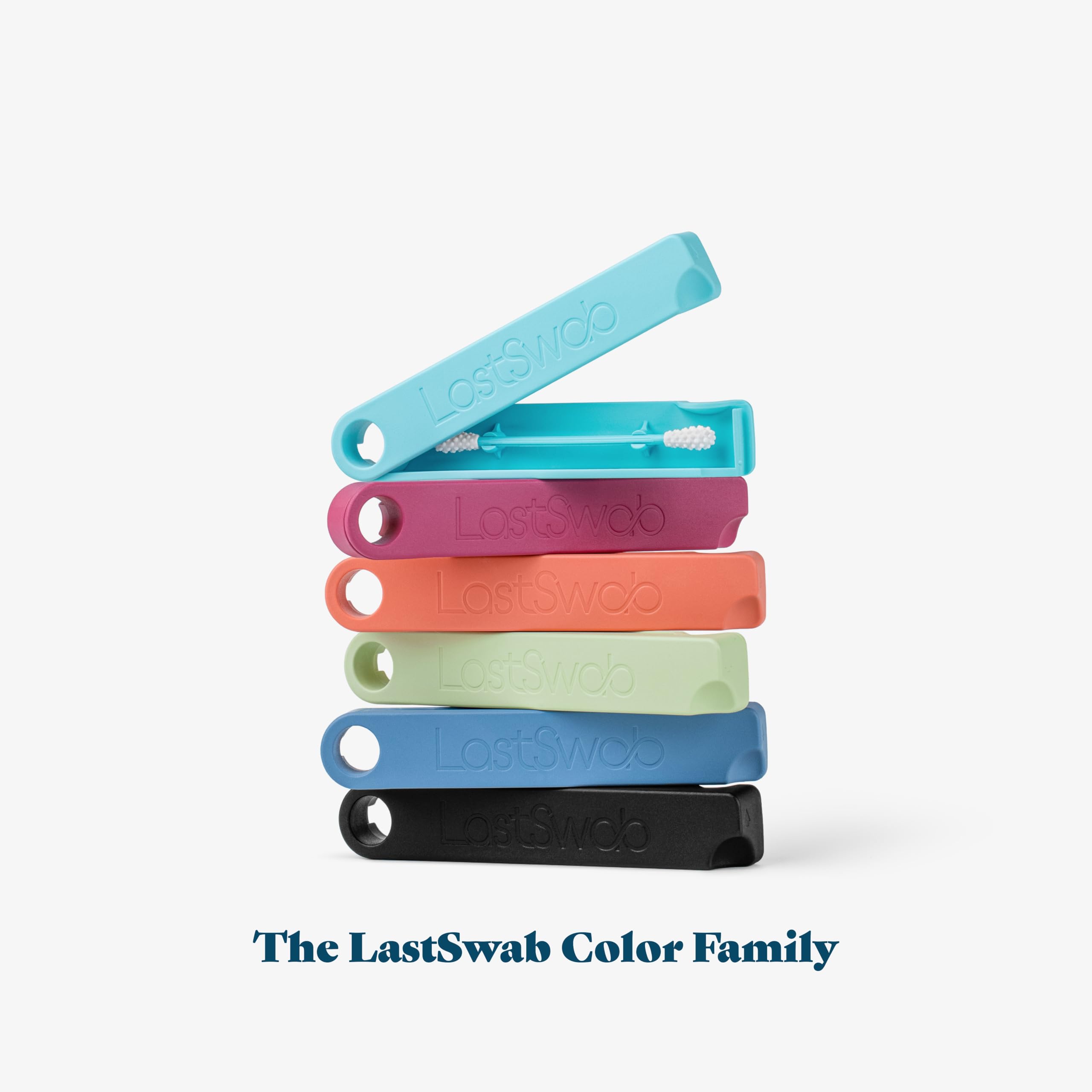 LastSwab® Reusable Cotton Swabs for Ear Cleaning - Eco-Friendly Alternative to Disposable Q-Tips - Washable & Hygienic - Includes Travel Case (Blue) - Perfect for Travel, Home & On-the-Go Hygiene