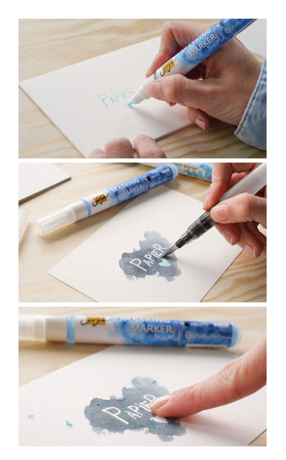 KREUL 18160 Fine Tip Masking Marker Pen - 1-2mm Line Width, Removable Rubber Masking for Precise Lines & Sharp Edges - Ideal for Art, Crafts, DIY Projects & Model Painting