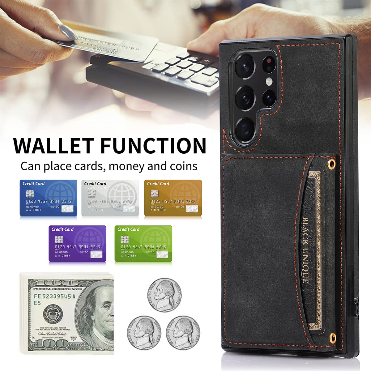 Premium Samsung Galaxy S22 Ultra Wallet Case (6.7