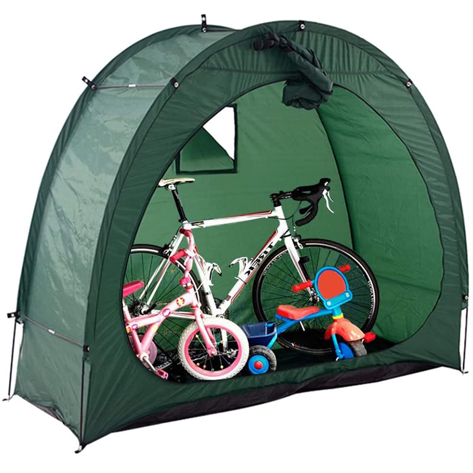 Waterproof 190T Polyester Outdoor Bike Cover - Portable Foldable Bicycle Storage Shelter for Bikes, Lawn Mowers & Garden Tools | Perfect for Garage, Backyard & Camping Protection