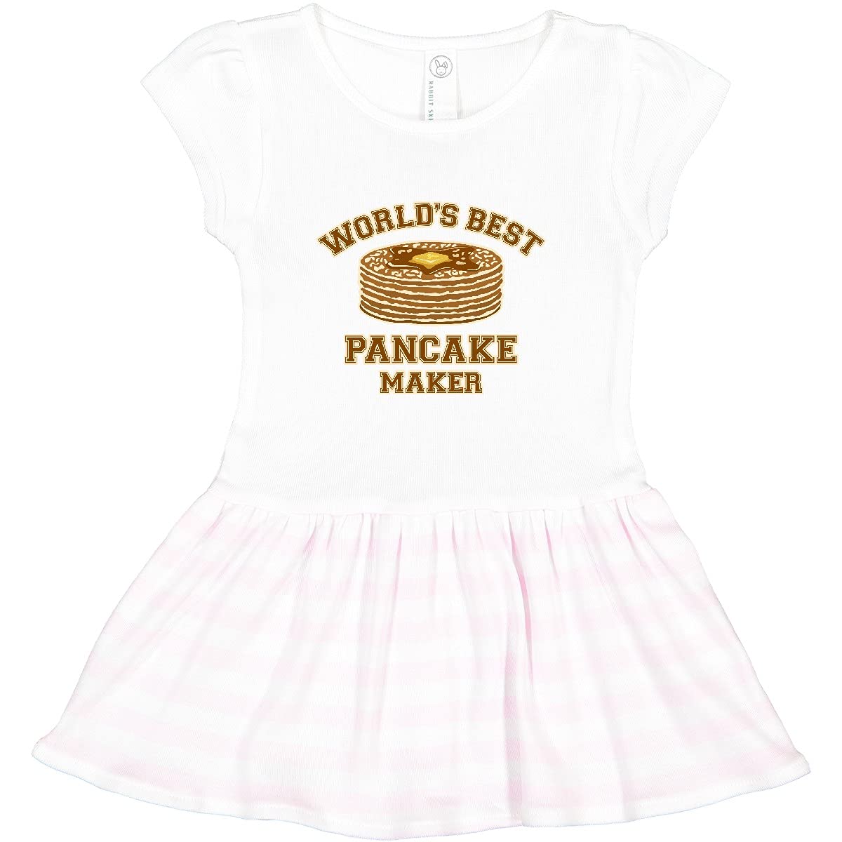 Inktastic Best Pancake Maker Toddler Dress - Cute & Comfortable Kids Cooking Themed Outfit for Playdates, Birthday Parties & Family Breakfast Fun